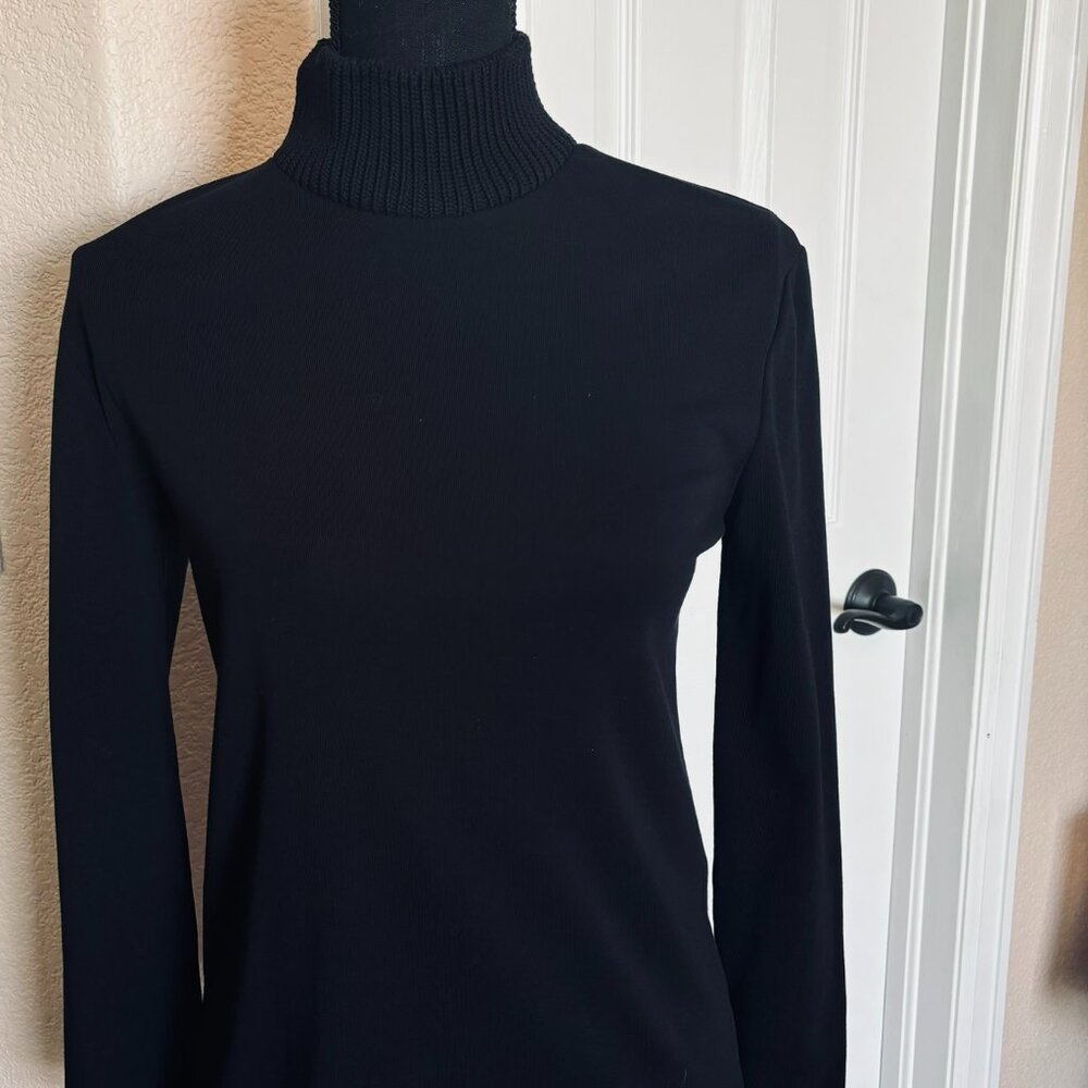 ZARA Black long sleeve mock neck sweater